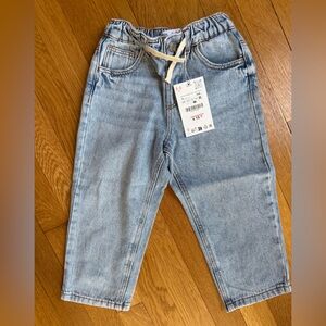 Zara Light Blue Denim Jogger Pants
